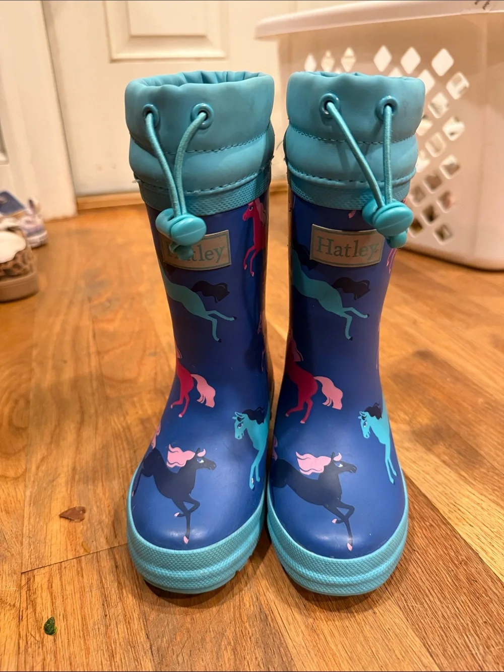 Hatley Blue Unicorn Print Kids Rain Boots